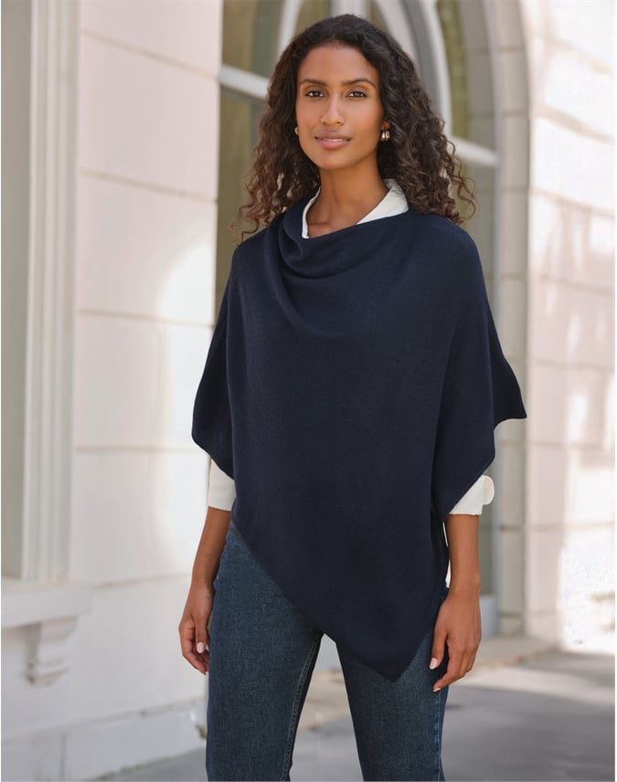 Organic Cashmere Gassato Poncho